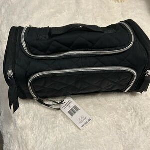 Vera Bradley black travel cosmetic case